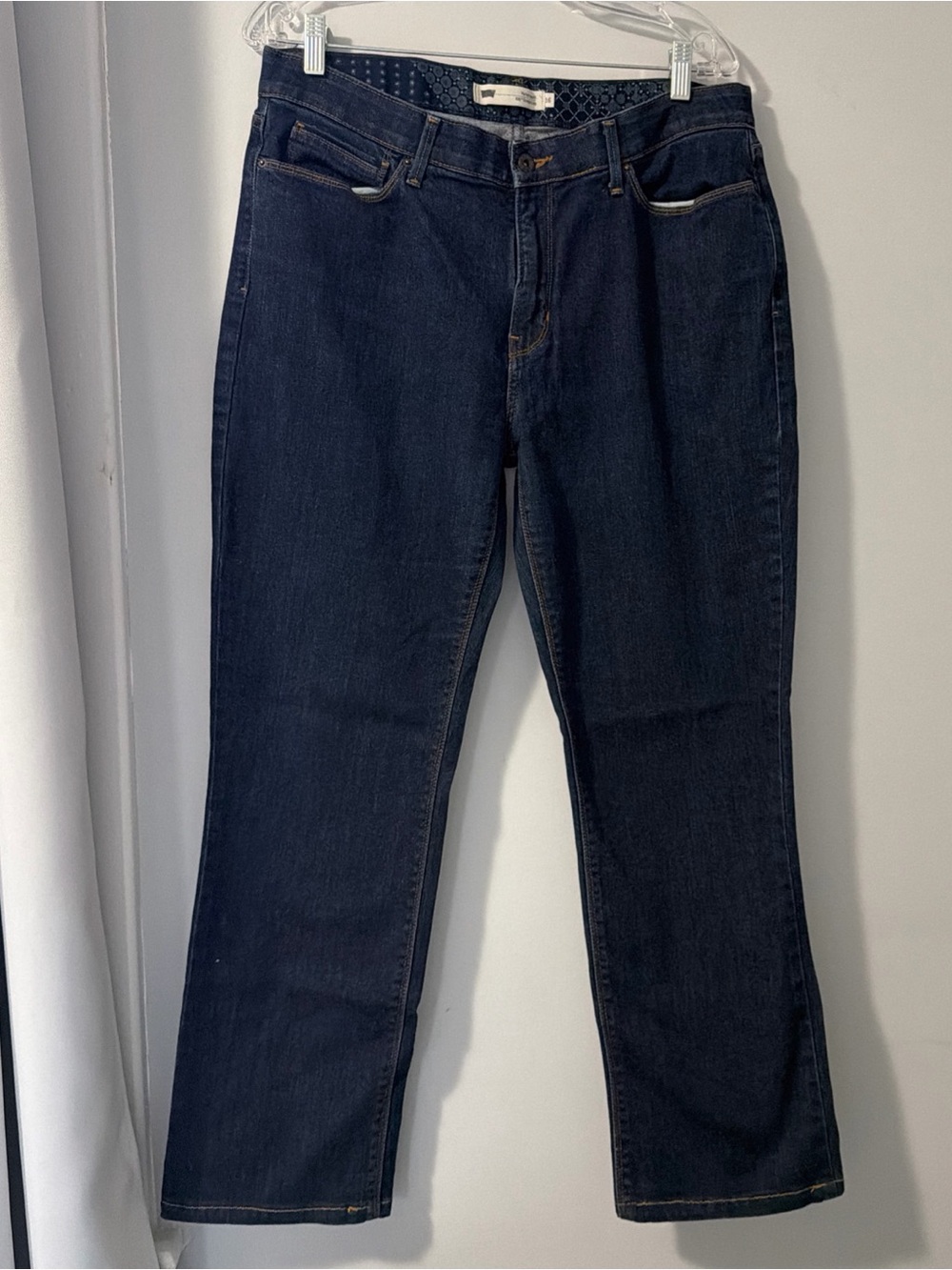 Levis 525 Jeans Womens 16 (33x32) Dark Blue Stretch Denim Perfect Waist Straight